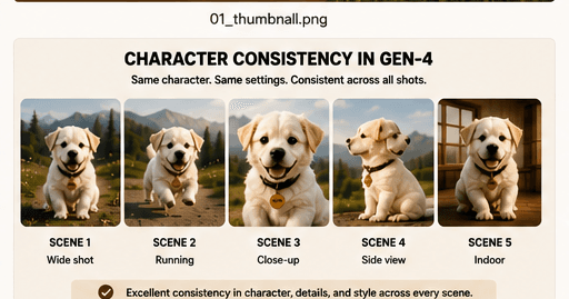Runway character consistency visual documentation