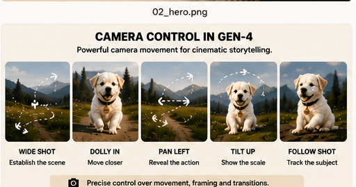 Runway camera control visual documentation