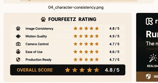 Runway practical production rating card